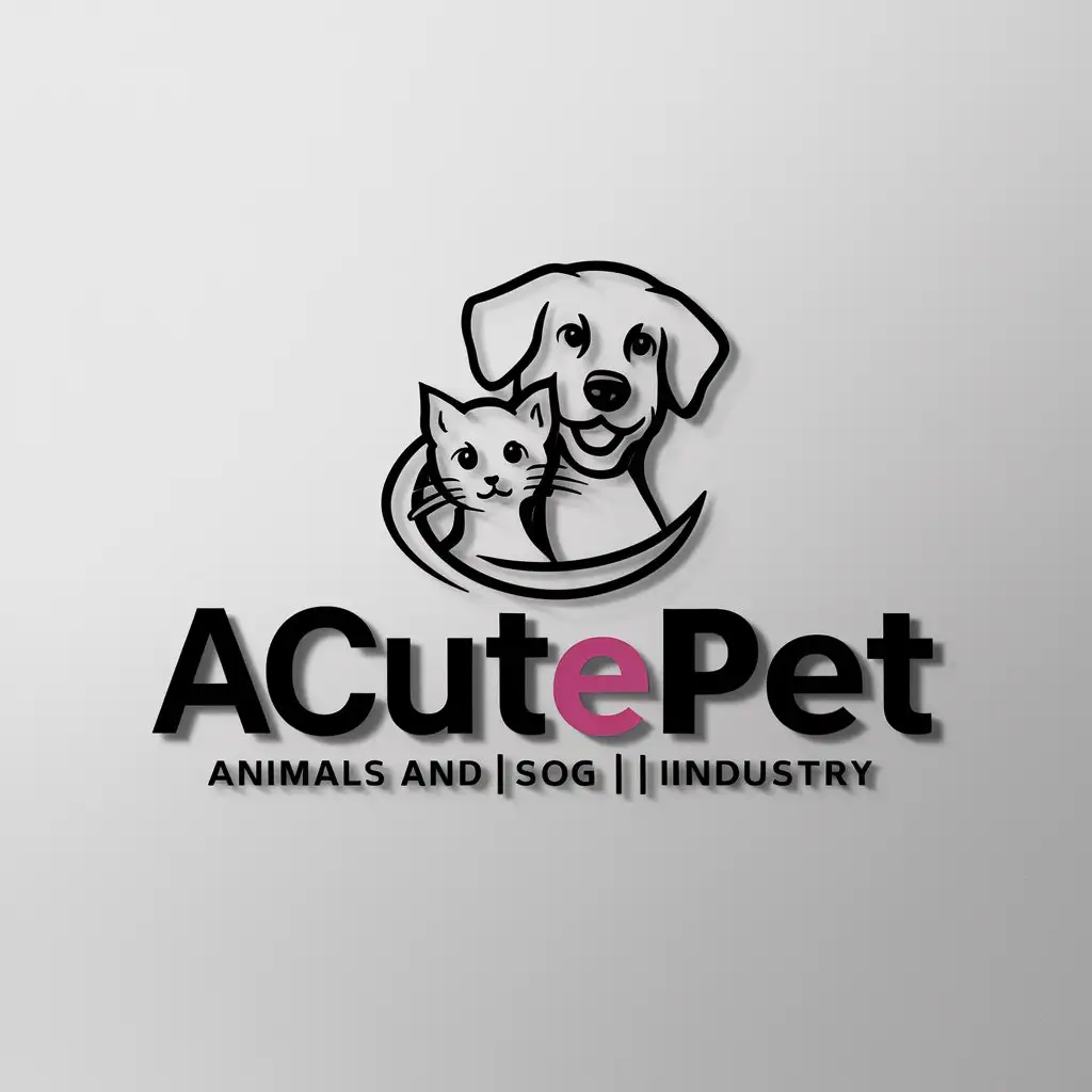 LOGO-Design-for-AcutePet-Bold-Text-with-Dynamic-Animal-Silhouette