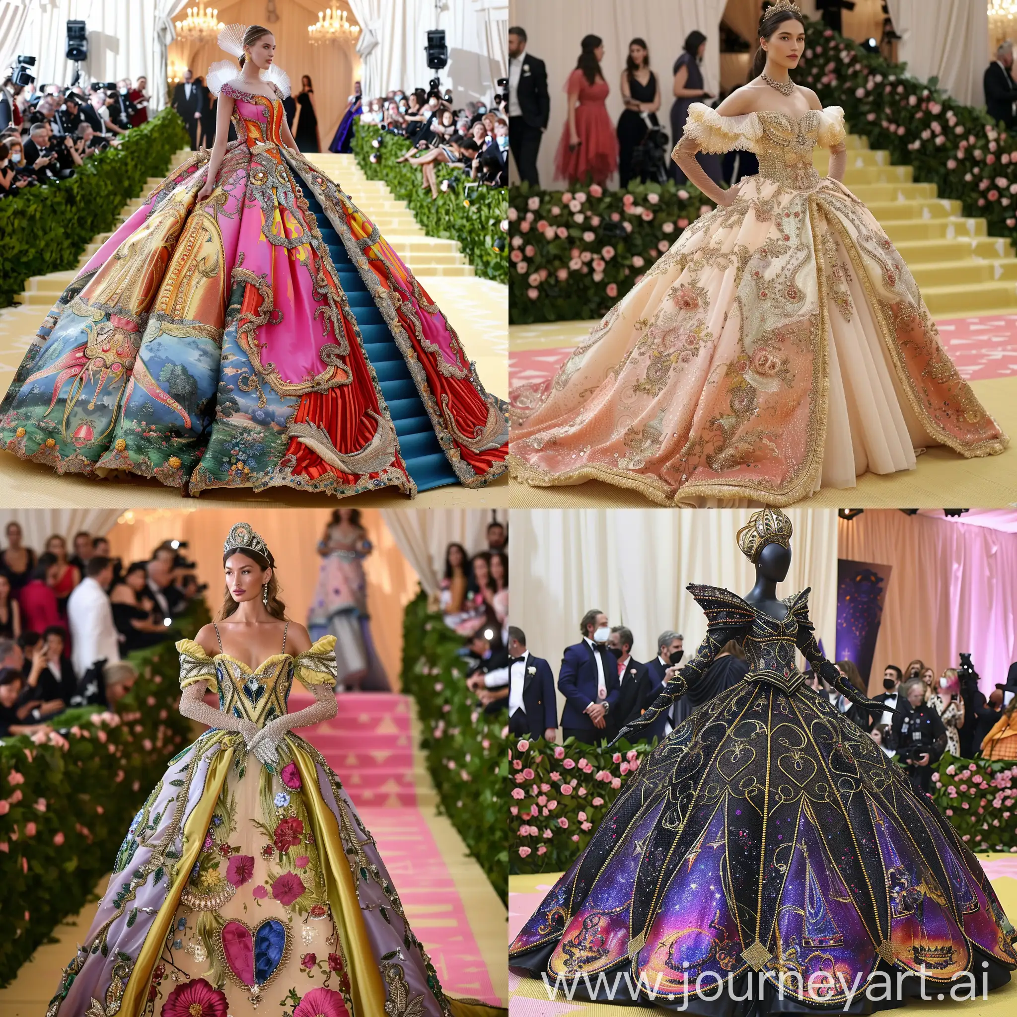 Dress design for this year's Met Gala with Sleeping Beauty theme