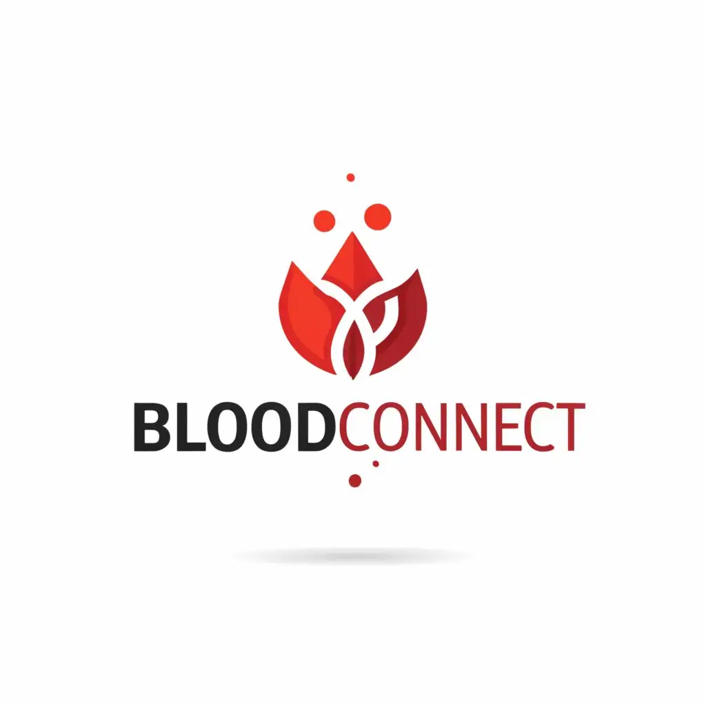 a logo design,with the text "e blood connect", main symbol:data Managment,bloodbank,Minimalistic,be used in health , blood donations , it software industry,clear background