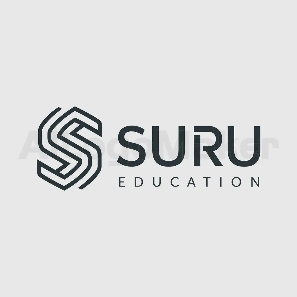 a logo design,with the text "SURU", main symbol:S,complex,be used in Education industry,clear background