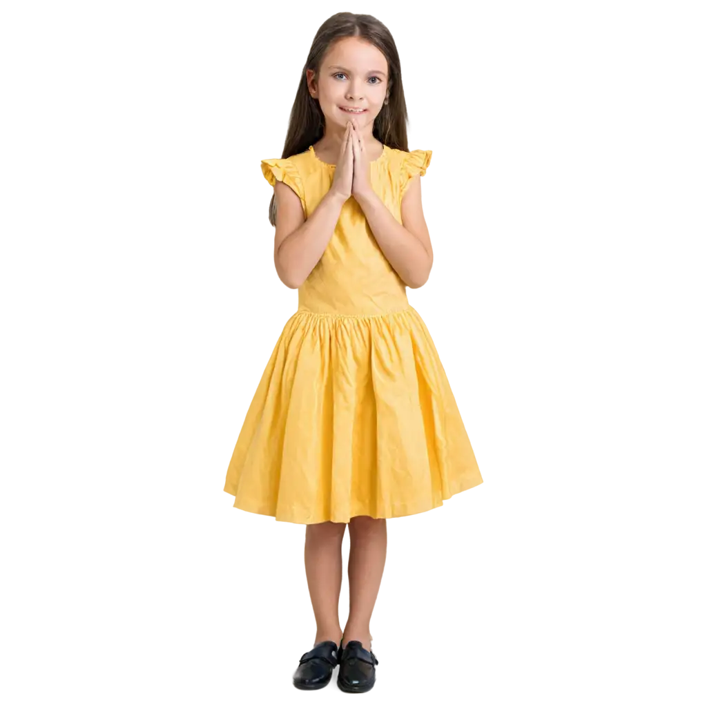 Isabella Marriott (6 Years Old) Wears A Yellow Dress