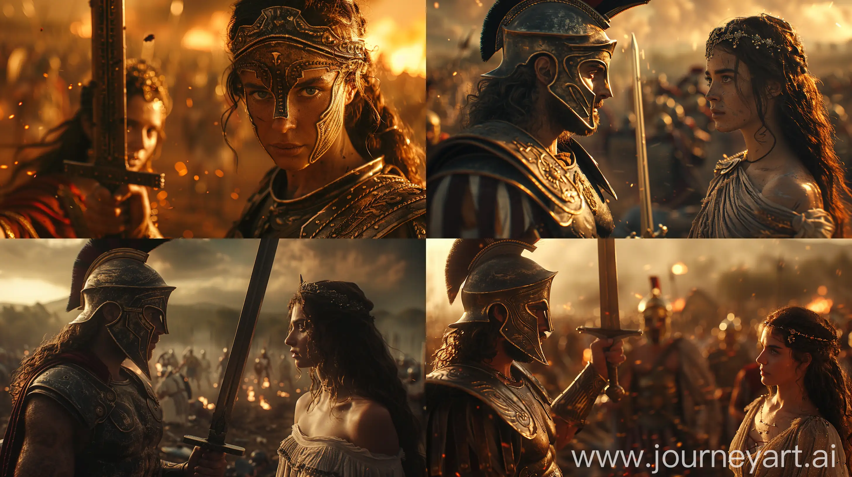 Epic-Battle-Scene-Ancient-Greek-Soldier-Defends-Radiant-Queen