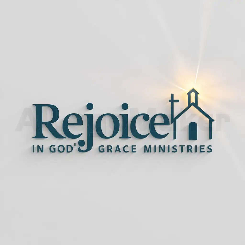 a logo design,with the text "Rejoice In God's Grace Ministries", main symbol:Church logo,Moderate,be used in Church industry,clear background