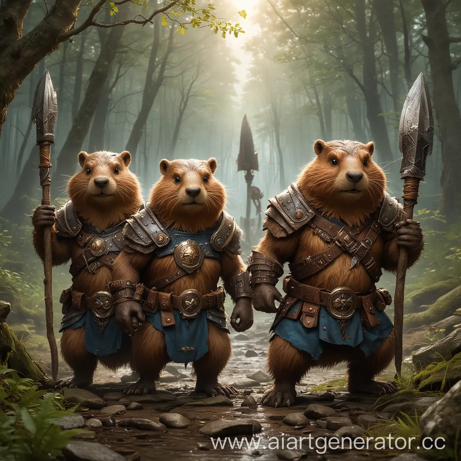 Fantasy-Beaver-Brothers-Battle-as-Warriors