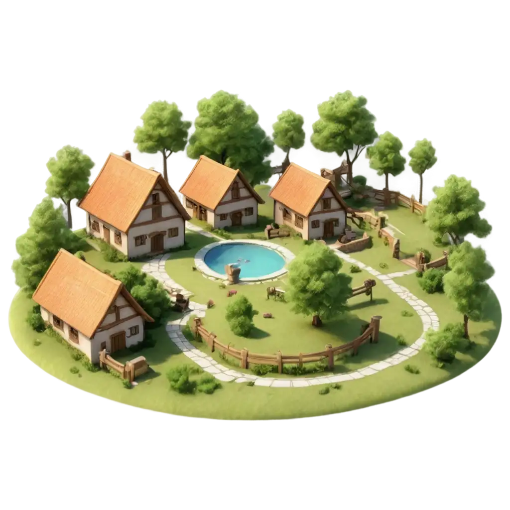 3D-Peaceful-Village-Stunning-PNG-Image-for-Serene-Landscapes