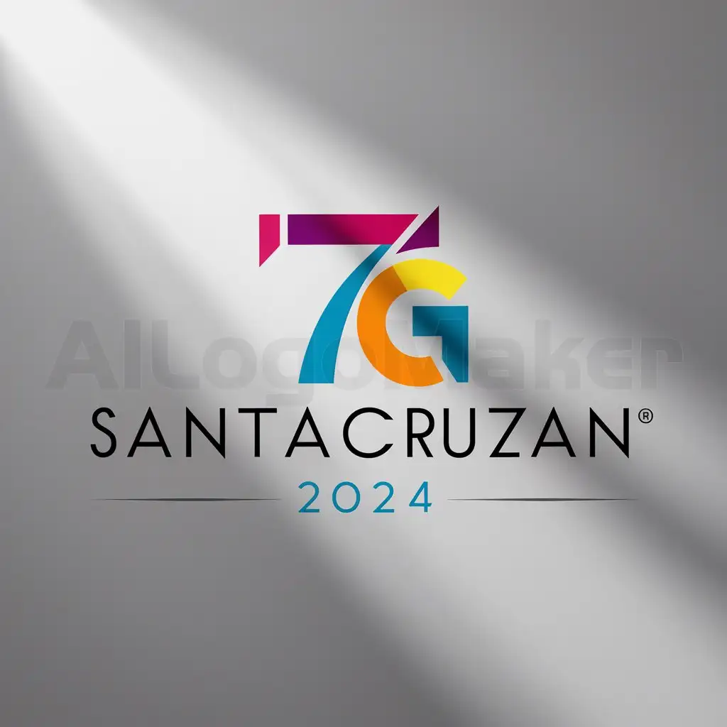 a logo design,with the text "SantaCruzan2024", main symbol:7G,Moderate,clear background