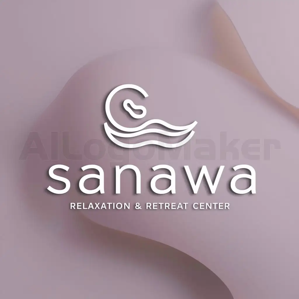 a logo design,with the text "SANAWA", main symbol:RELAX/CHILL/RETREAT CENTER,Moderate,clear background