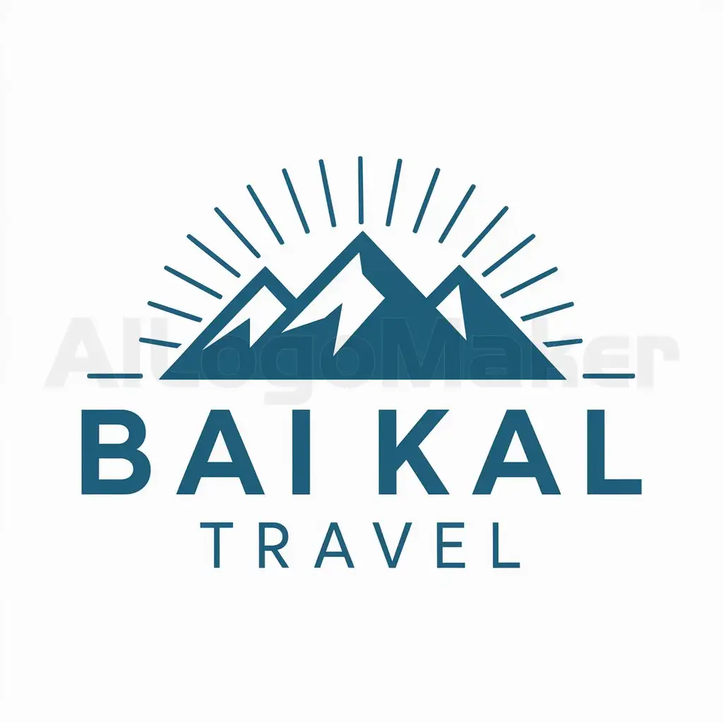a logo design,with the text "Baikal Travel", main symbol:mountains,Moderate,be used in Travel industry,clear background
