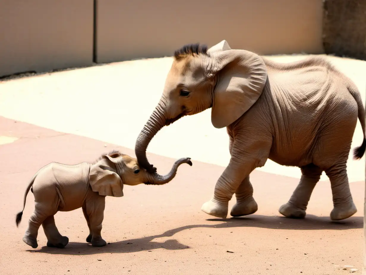 Playful Baby Zoo Animals Enjoying a Joyful Day