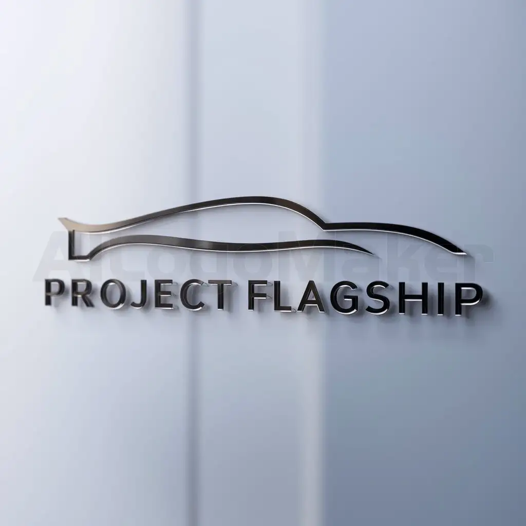 a logo design,with the text "Project Flagship", main symbol:Car Service,Minimalistic,be used in Automotive industry,clear background