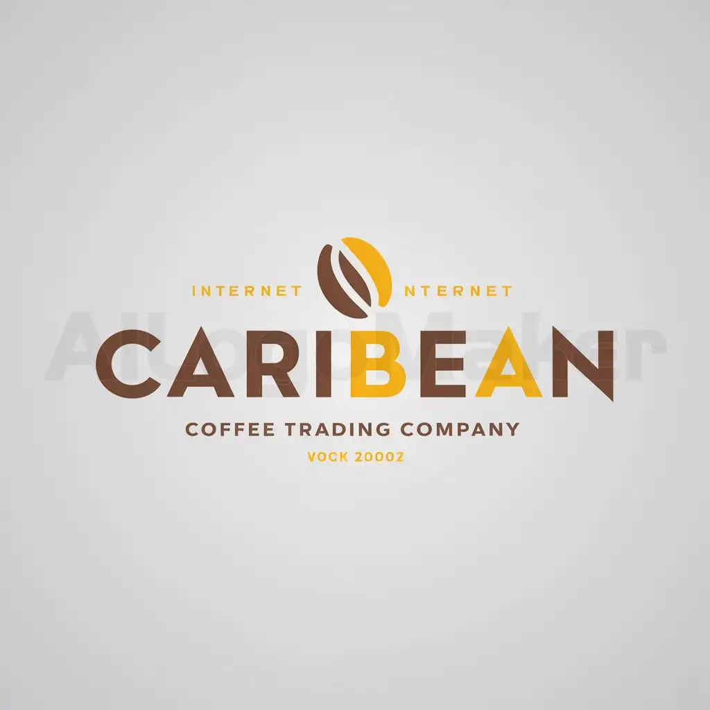 a logo design,with the text "Caribbean Coffee Trading Company", main symbol:coffee bean,Minimalistic,be used in Internet industry,clear background