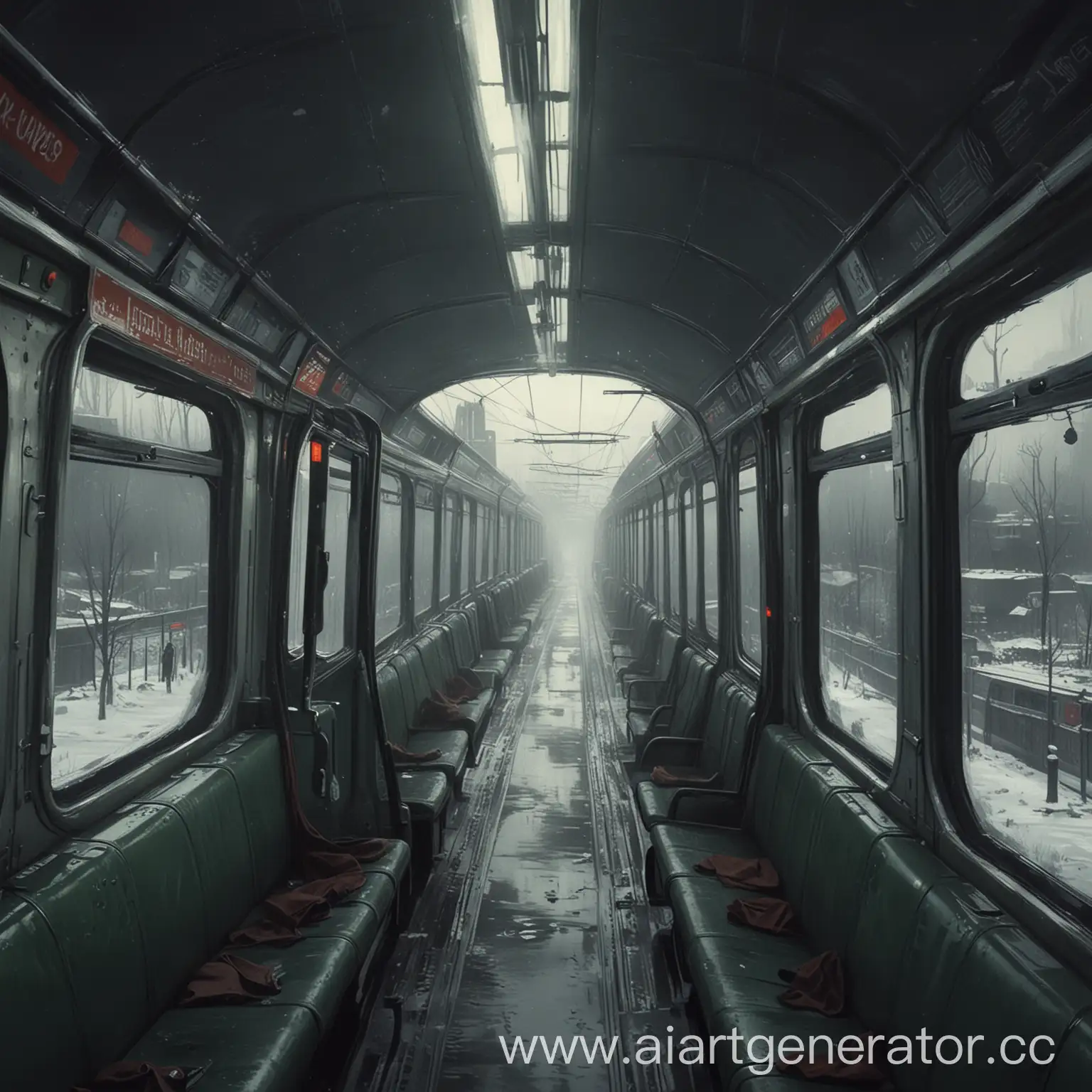 Eerie-Soviet-Cityscape-Metro-Train-Ride-Through-Futuristic-MoscowLeningrad-Avenue-1970s