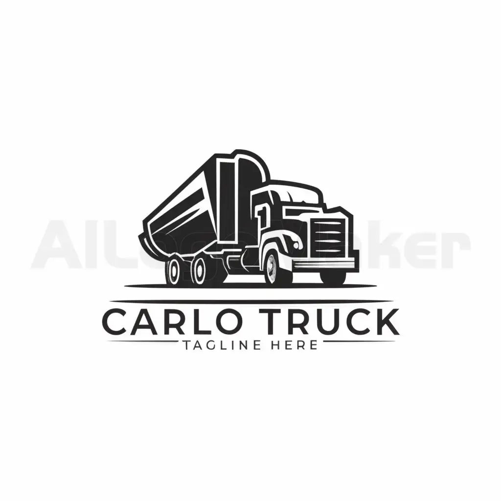 a logo design,with the text "Carlos Truck", main symbol:concrete truck,Moderate,be used in Construction industry,clear background