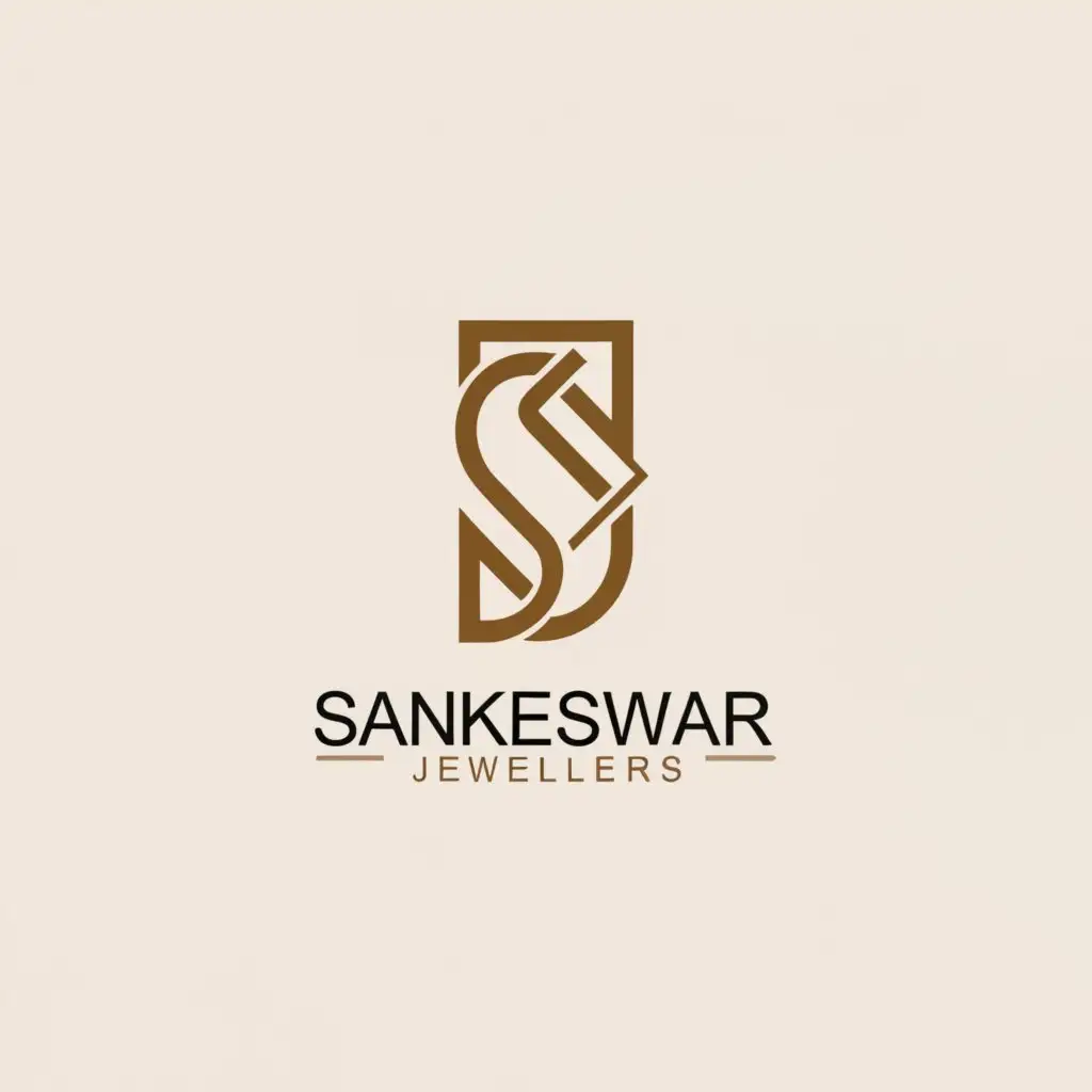 a logo design,with the text "sankeshwar jewellers", main symbol:SJ,Minimalistic,be used in Retail industry,clear background