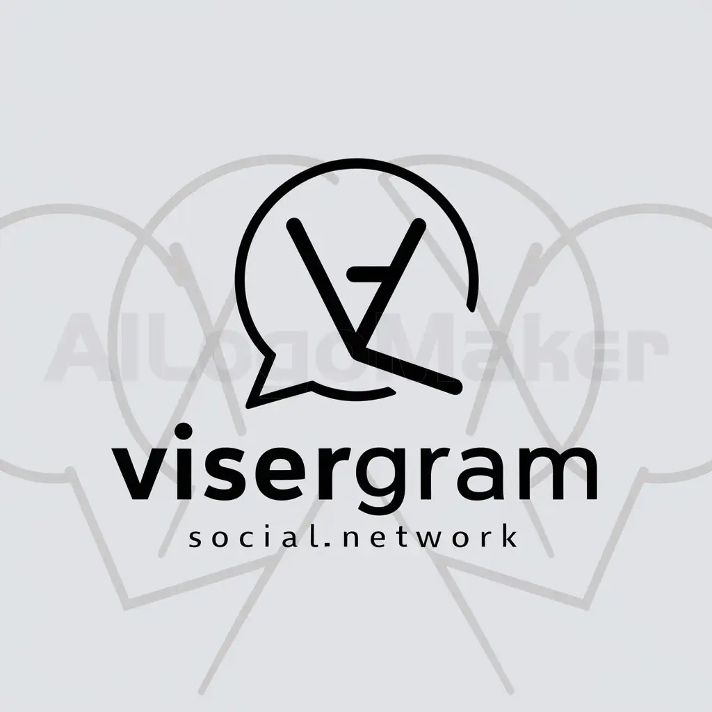 a logo design,with the text "Visergram", main symbol:SocialNetwork,Moderate,be used in Internet industry,clear background
