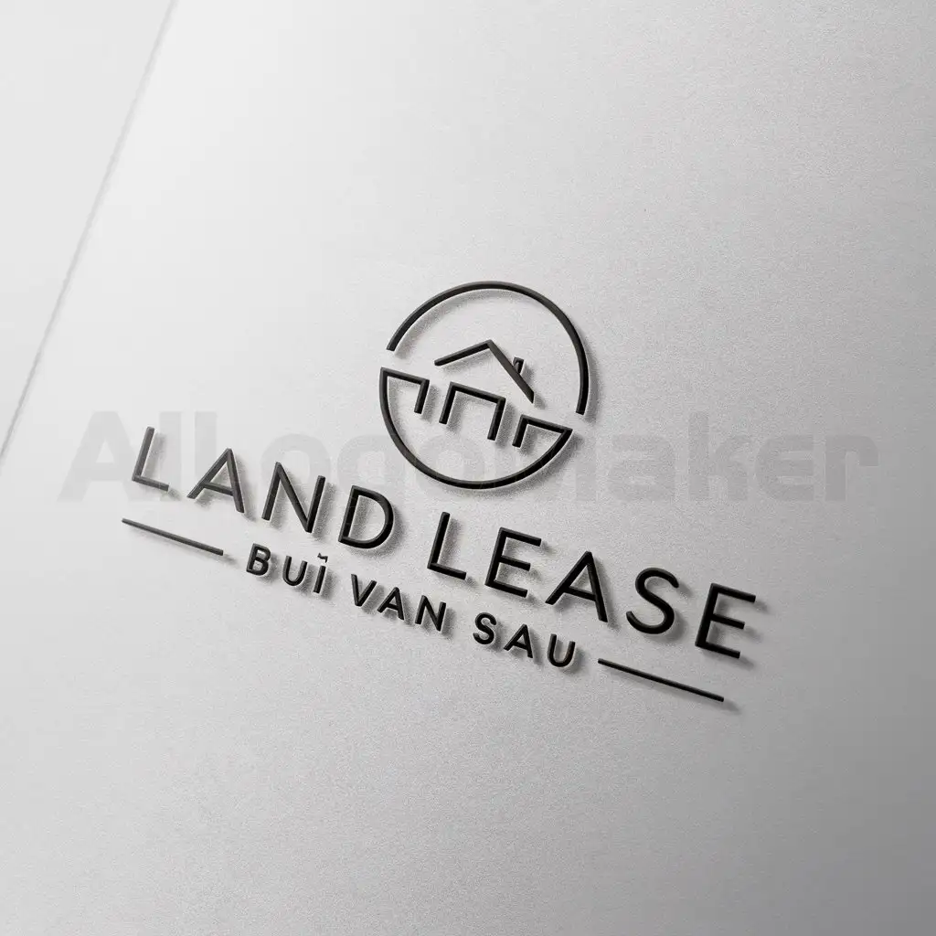a logo design,with the text "Land Lease Bui Van Sau", main symbol:Circular logo, land lease,Minimalistic,be used in Real Estate industry,clear background
