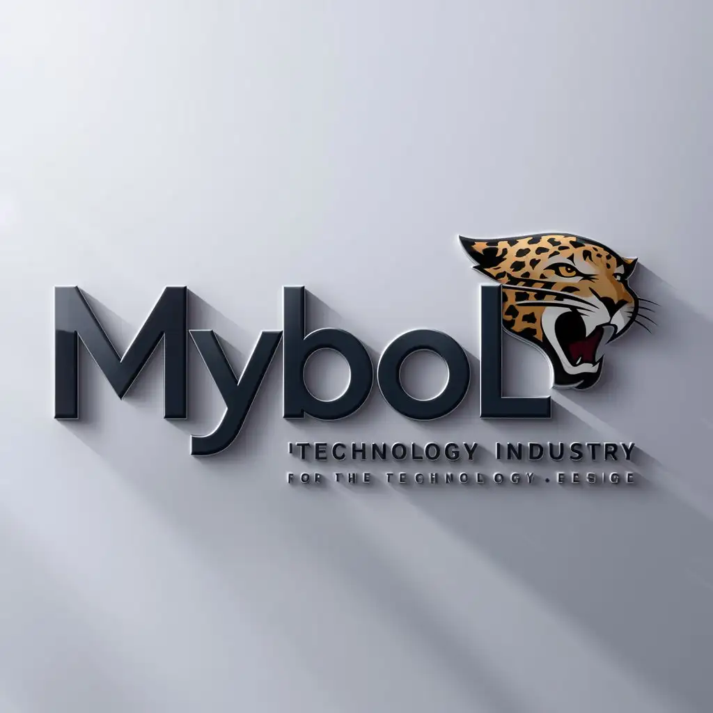 a logo design,with the text "mybol", main symbol:Leopard,Moderate,be used in Technology industry,clear background