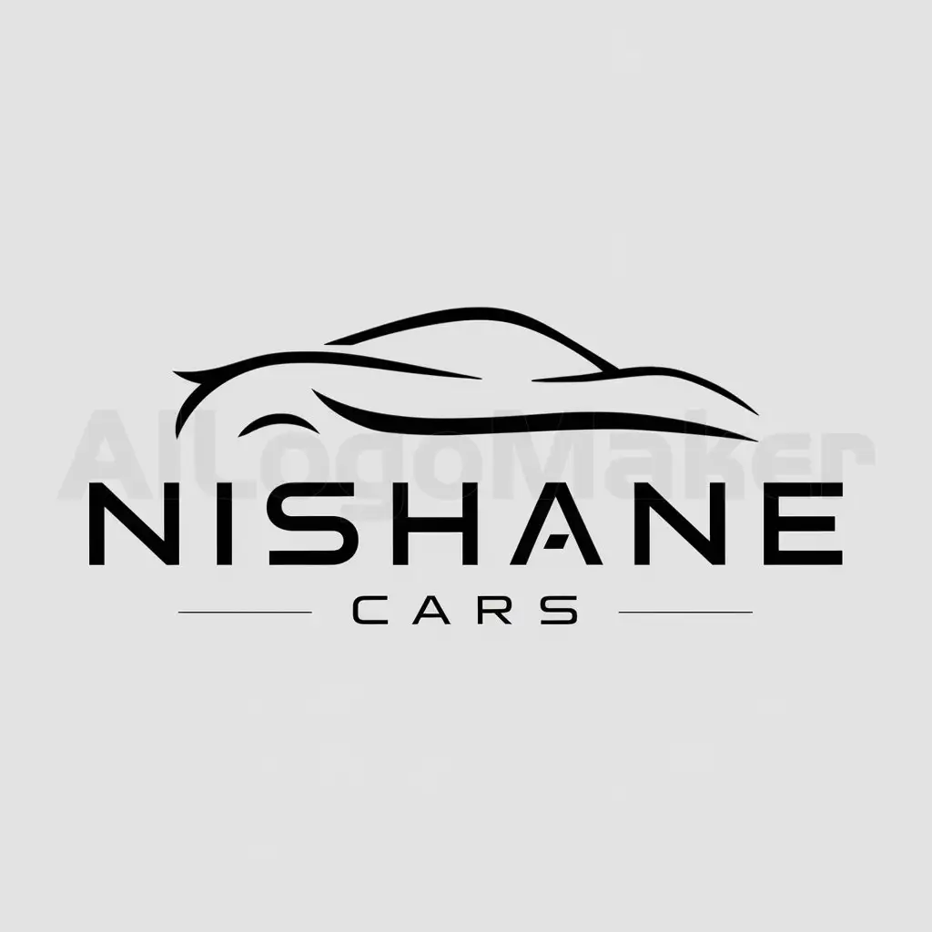 a logo design,with the text "NISHANE CARS", main symbol:VOITURE,Minimalistic,clear background
