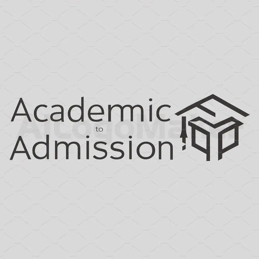 a logo design,with the text "Academic To Admission", main symbol:Istitution,complex,be used in Education industry,clear background