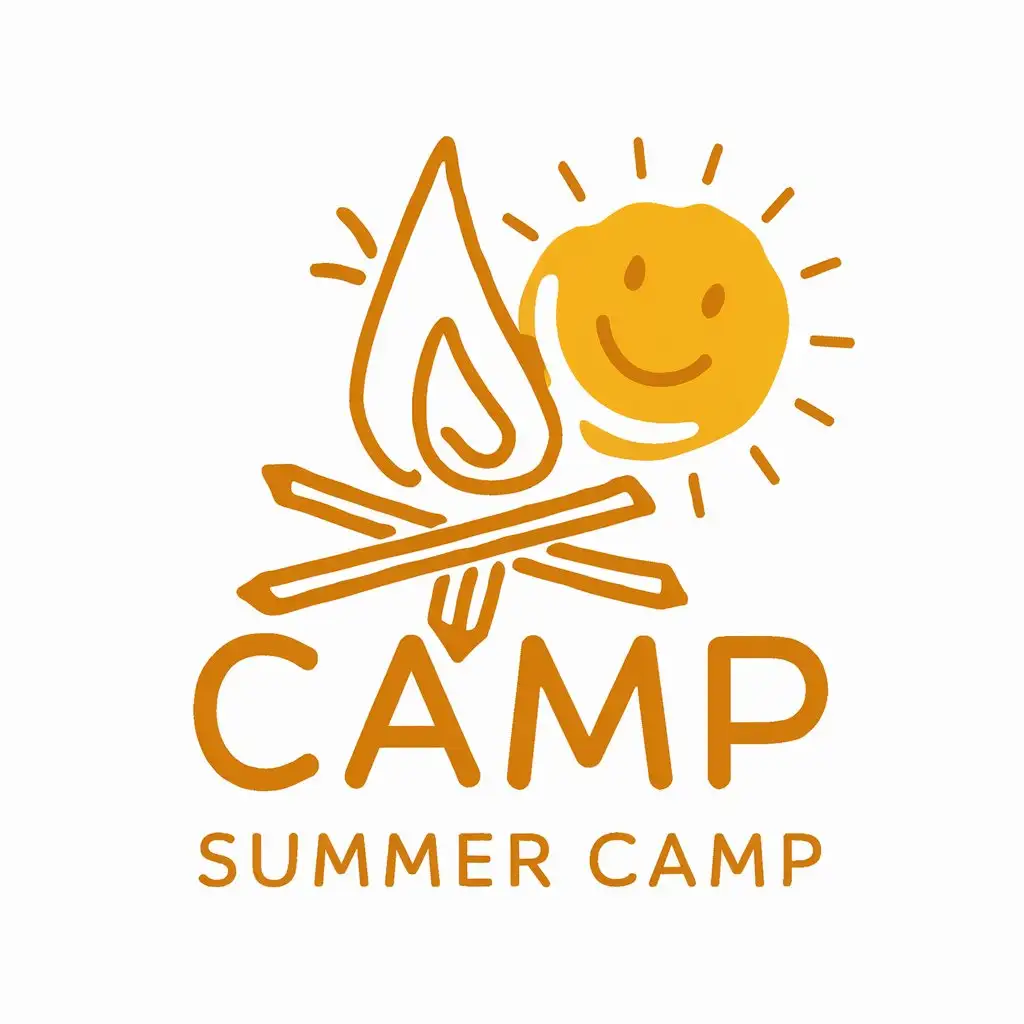 Vibrant Logo Design for Camp Summer Camp in Two Colors