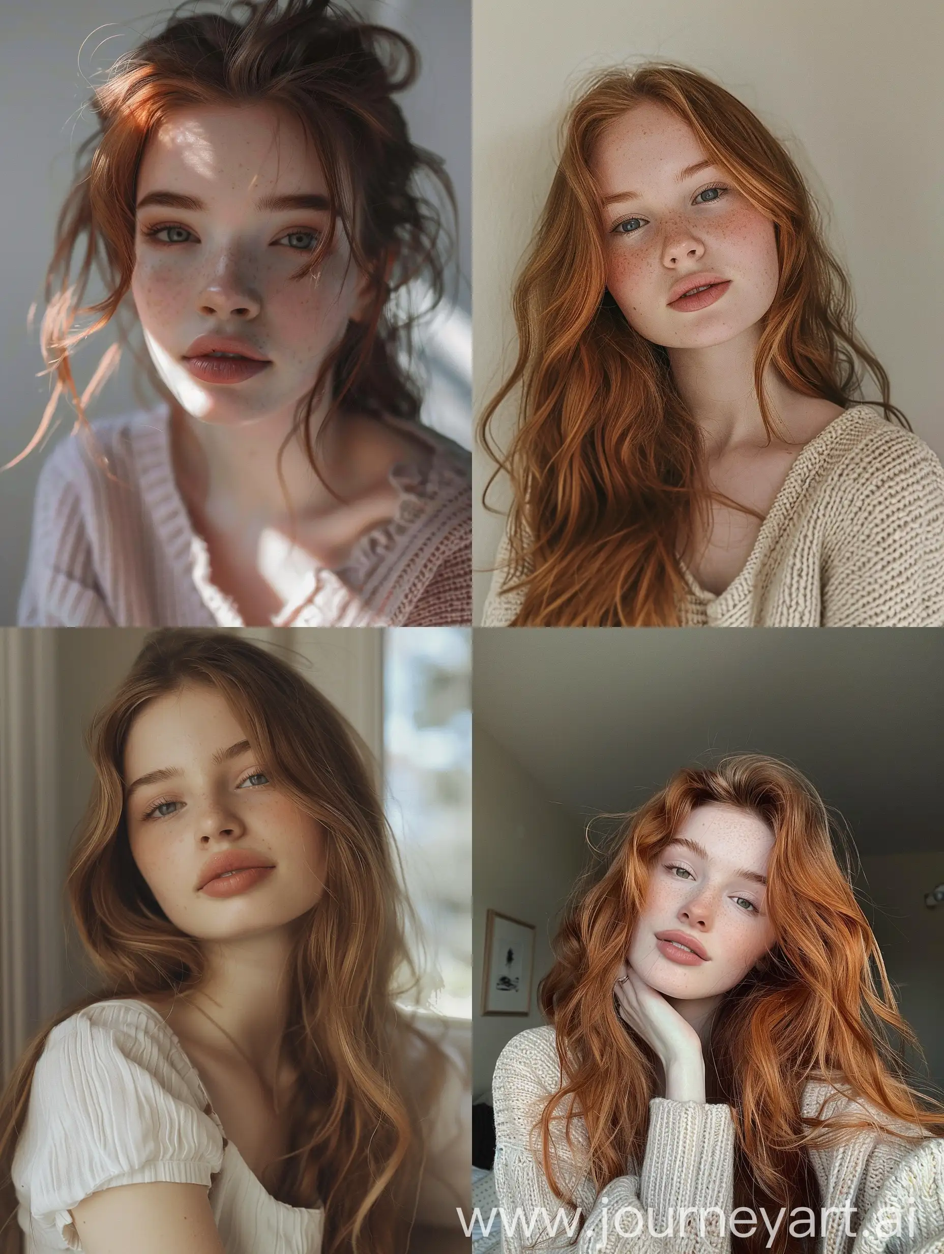 Homemade photo,  low res, normal aesthetic, a casual photo of everyday life, a girl with natural beauty, looks like Ellie Bamber, with a candid smirk and a sweet look