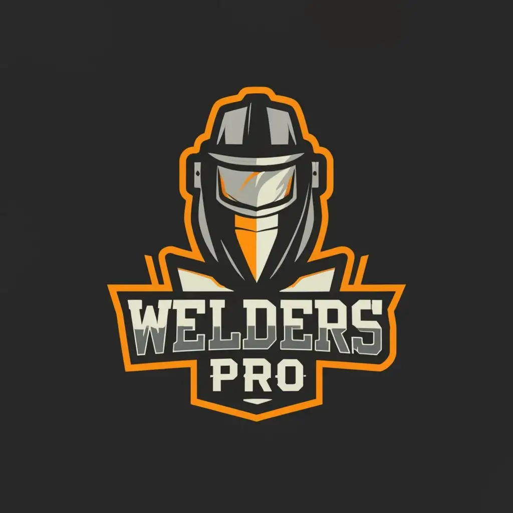 a logo design,with the text "WelderS Pro", main symbol:Welding Helmet,complex,be used in Automotive industry,clear background