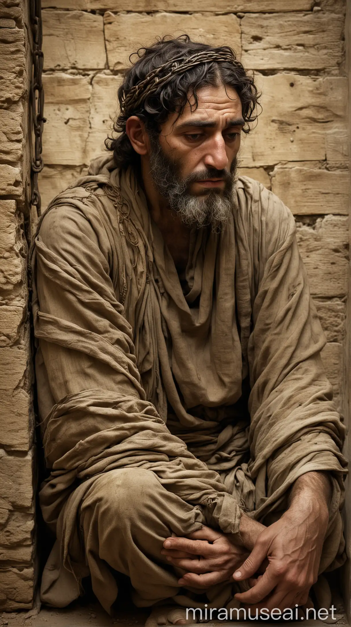 Jehoiachin Solitude and Despair in Captivity Ancient Jewish Man