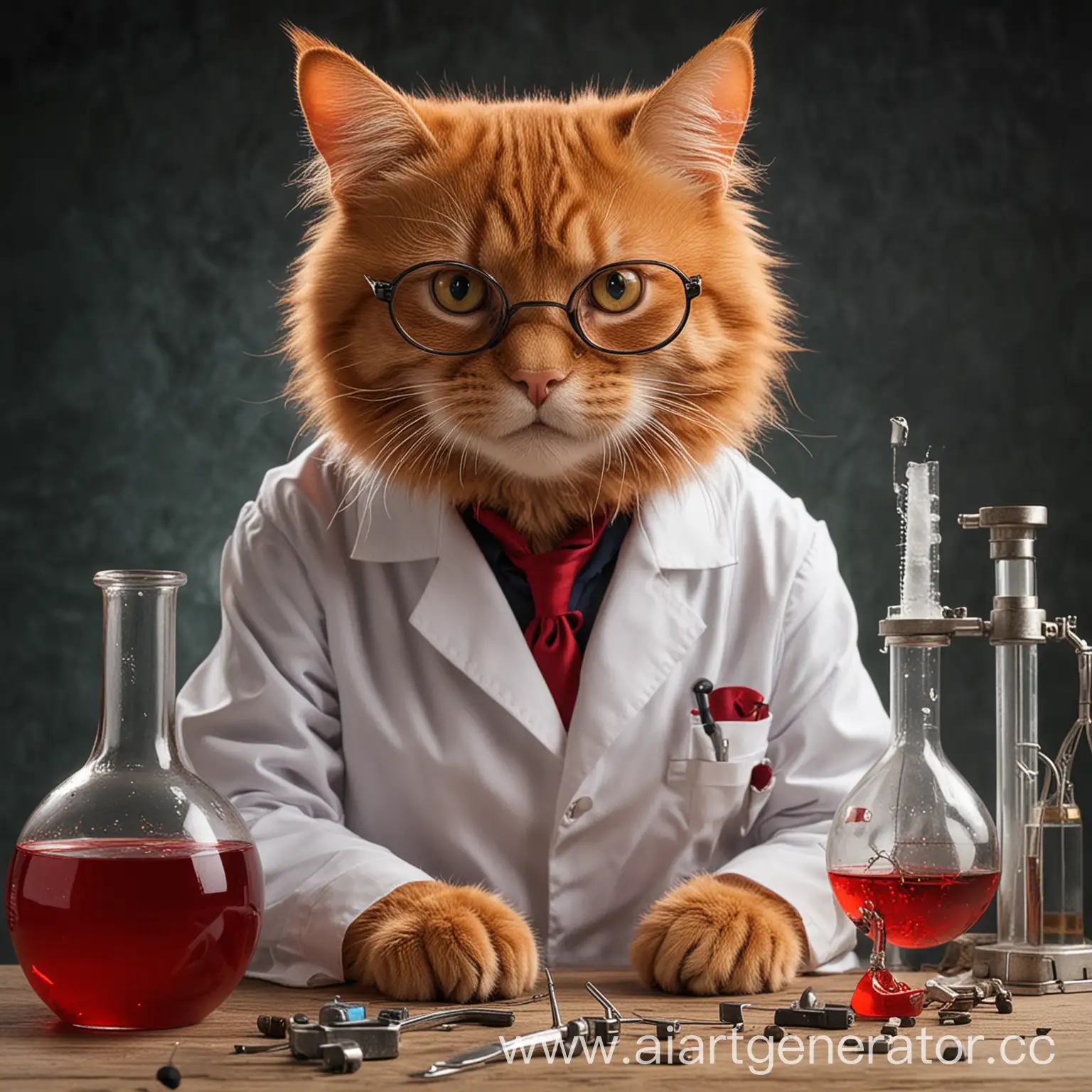 рыжий кот ученый