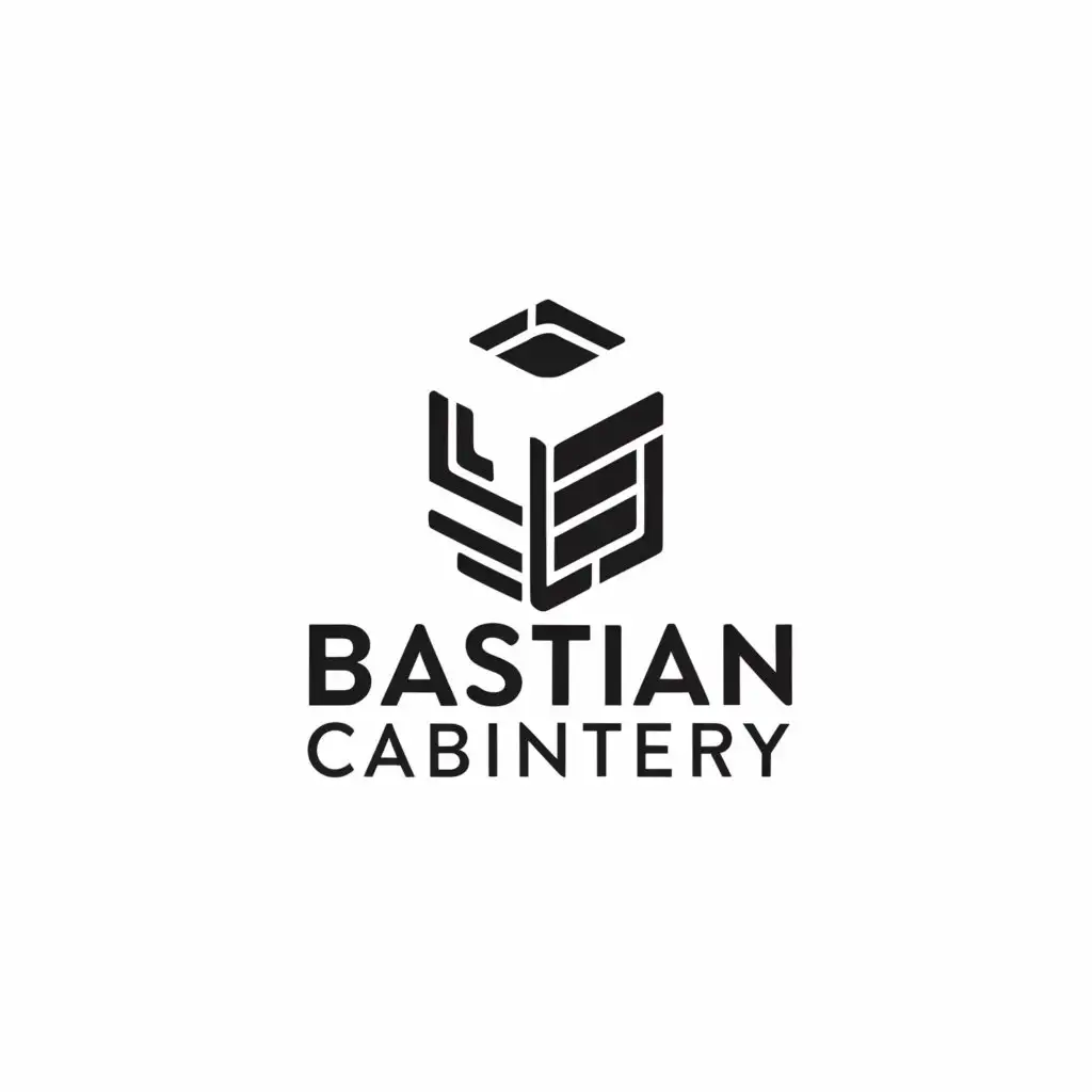 a logo design,with the text "Bastian Cabinetry", main symbol:cupboard,Minimalistic,be used in Construction industry,clear background