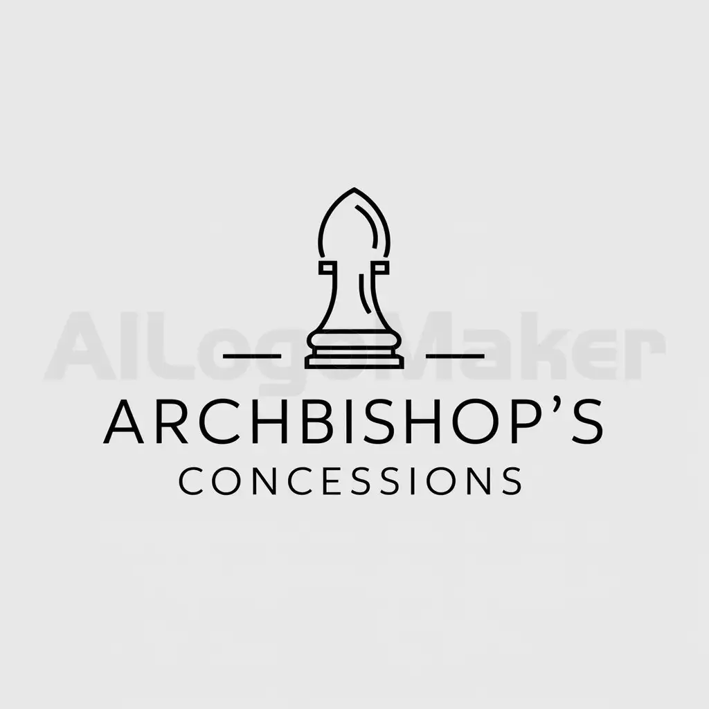 a logo design,with the text "Archbishop's concessions", main symbol:Bishop chess piece,Moderate,be used in Religious industry,clear background