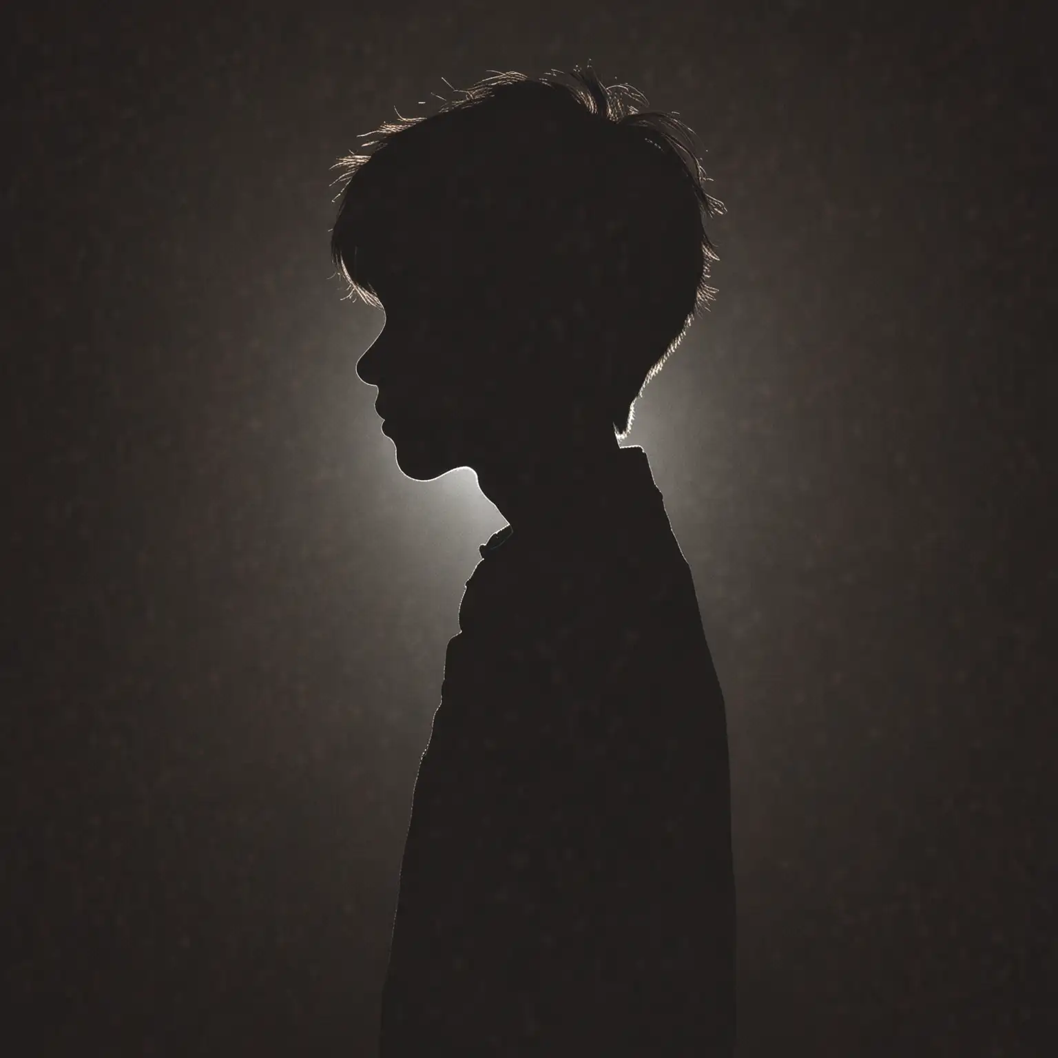 a boy's silhouette, beautiful, real