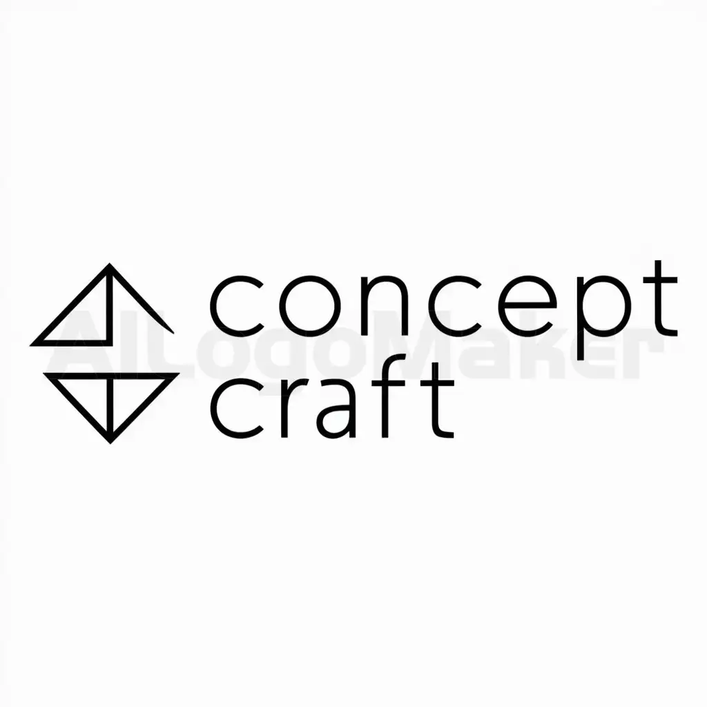 a logo design,with the text "Concept Craft", main symbol:'Geometric figure',Moderate,be used in Design industry,clear background