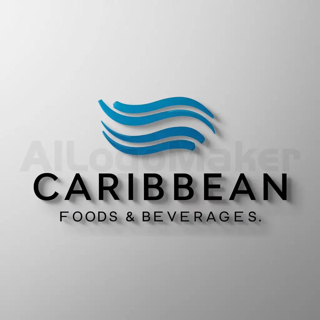 LOGO-Design-for-Caribbean-Foods-Beverages-Refreshing-Blue-with-Caribbean-Sea-Motif