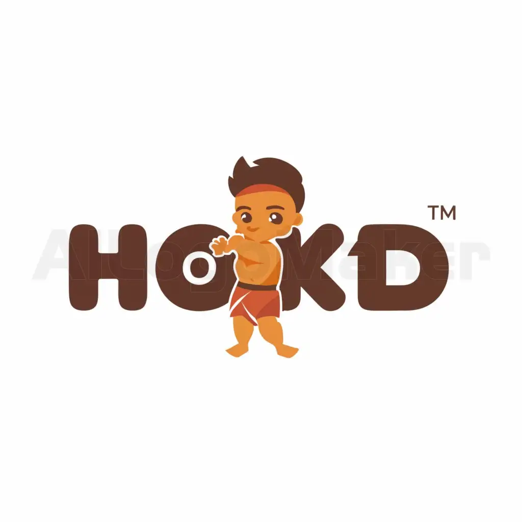 a logo design,with the text "Hokid", main symbol:Child,Moderate,clear background