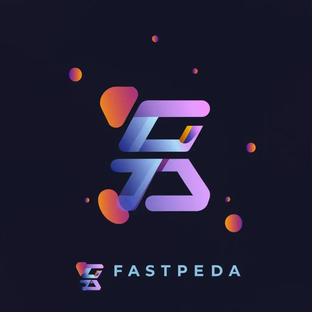 a logo design,with the text "Fast Pedia", main symbol:F,complex,be used in Technology industry,clear background