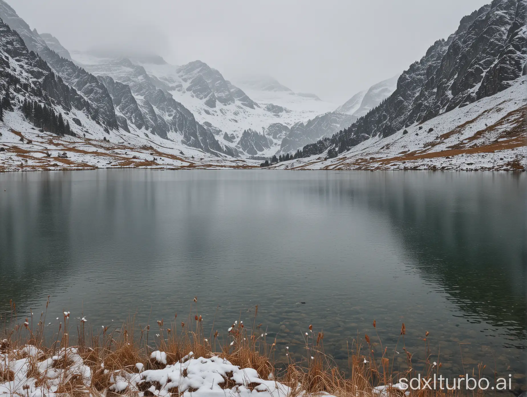 Serene-Lake-with-SnowCapped-Mountain-Horizon