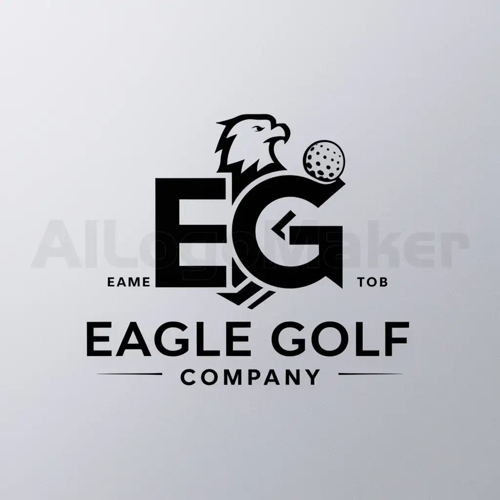LOGO-Design-For-Eagle-Golf-Company-EG-Symbol-with-Eagle-and-Golf-Ball-Theme