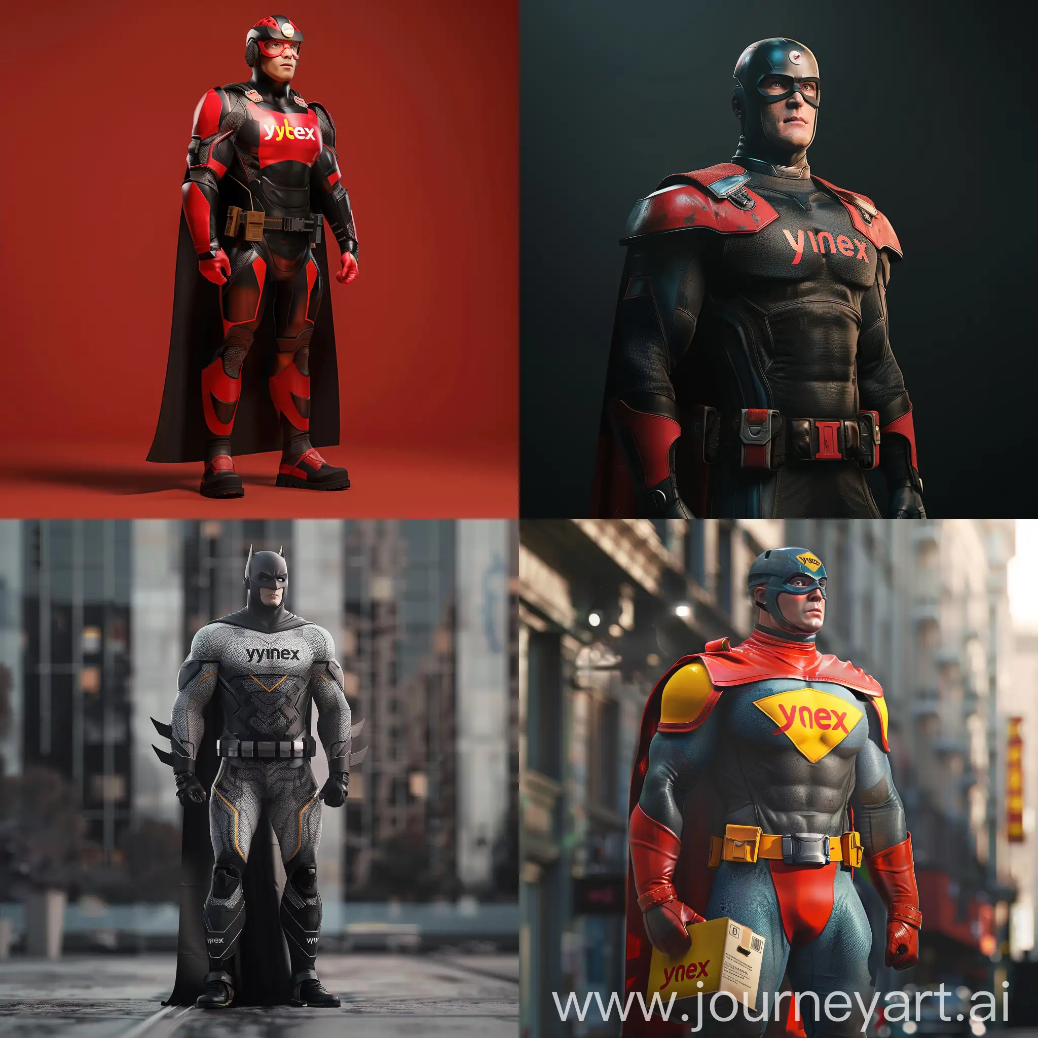 Супергерой в костюме Яндекс доставки