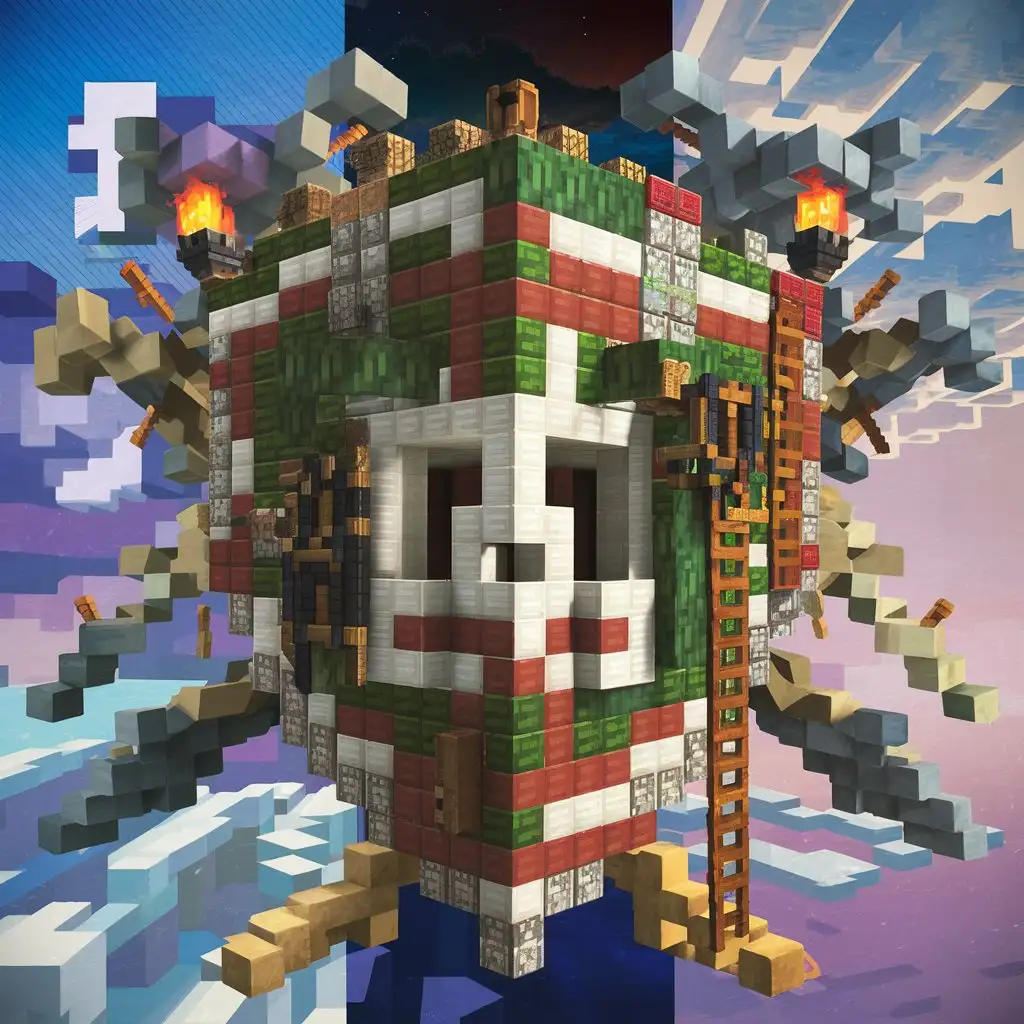 Minecraft-Shield-in-Pixel-Art-Style