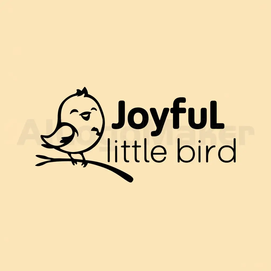 a logo design,with the text "joyful little bird", main symbol:small bird,Moderate,be used in Animals Pets industry,clear background