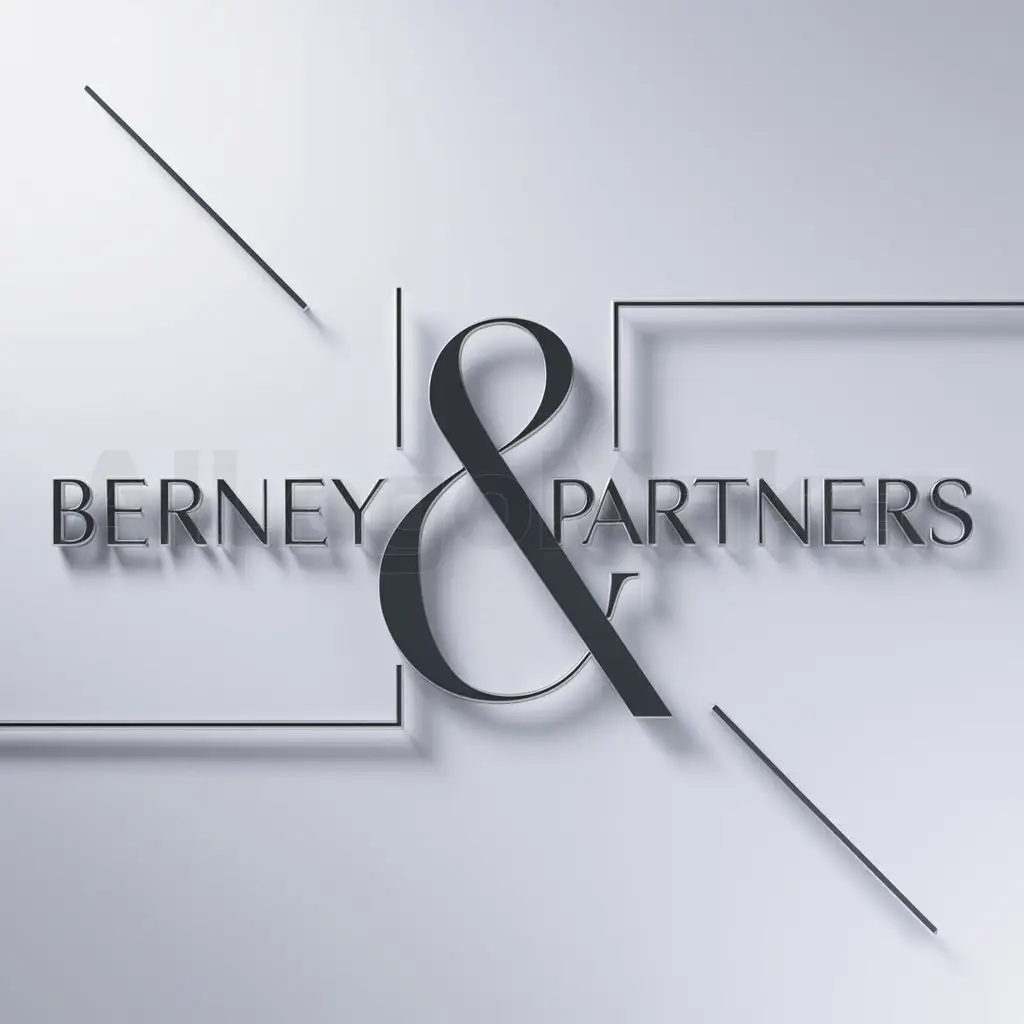 a logo design,with the text "Berney Partners", main symbol:&,Moderate,clear background