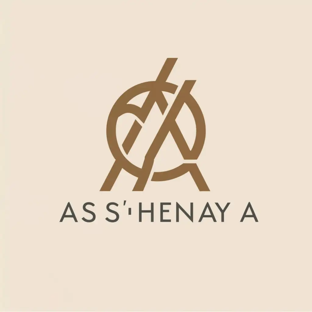 a logo design,with the text "As'Henaya", main symbol:A and H,Minimaliste,be used in Beauté Spa industry,clear background