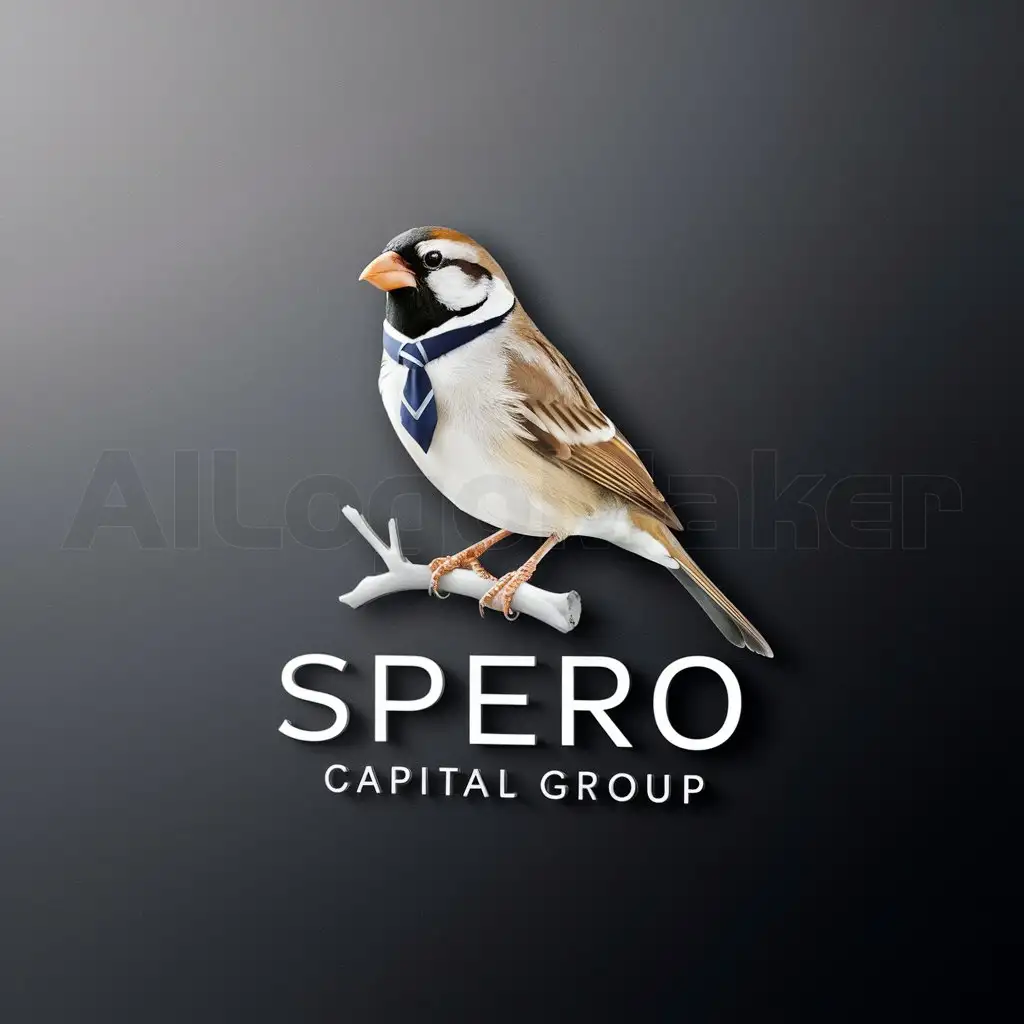 LOGO-Design-for-Spero-Capital-Group-Elegant-Sparrow-with-Necktie-on-Clear-Background