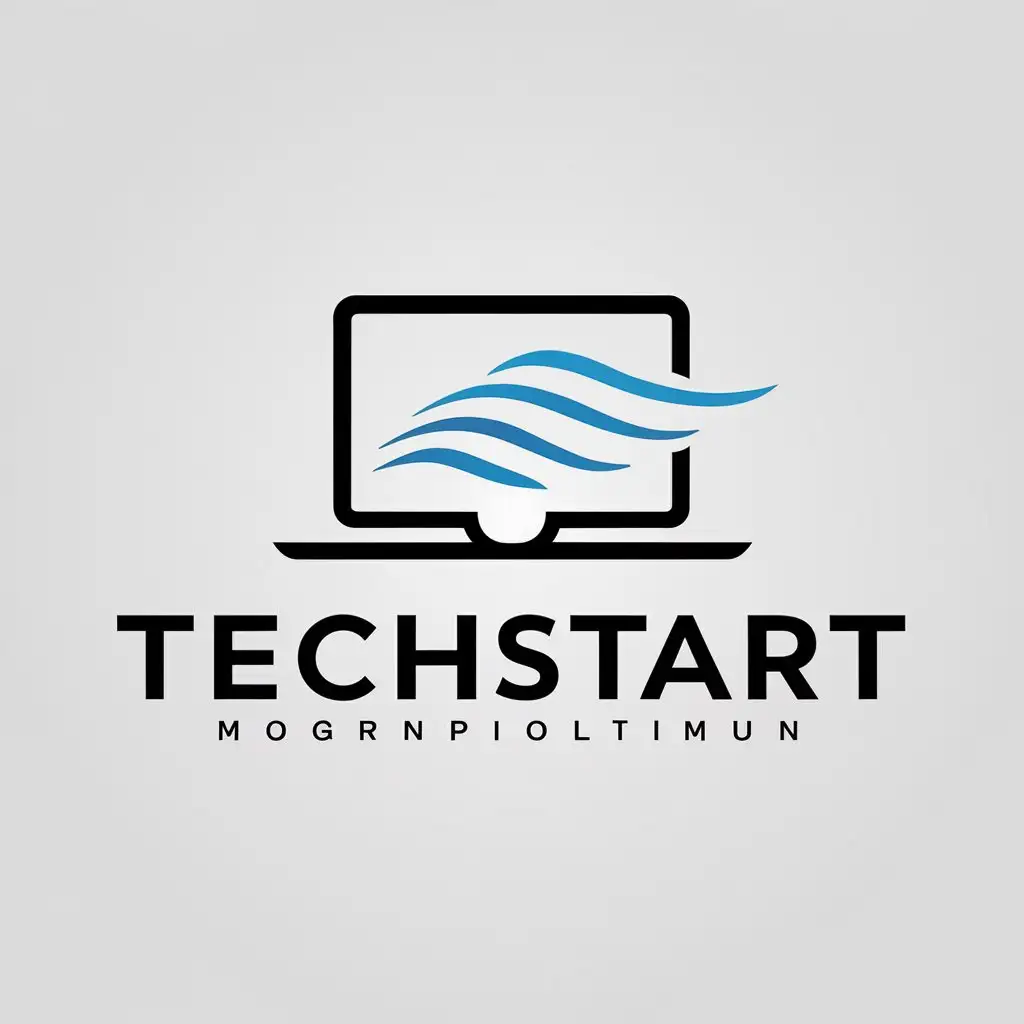 a logo design,with the text "techstart", main symbol:technology,Moderate,clear background