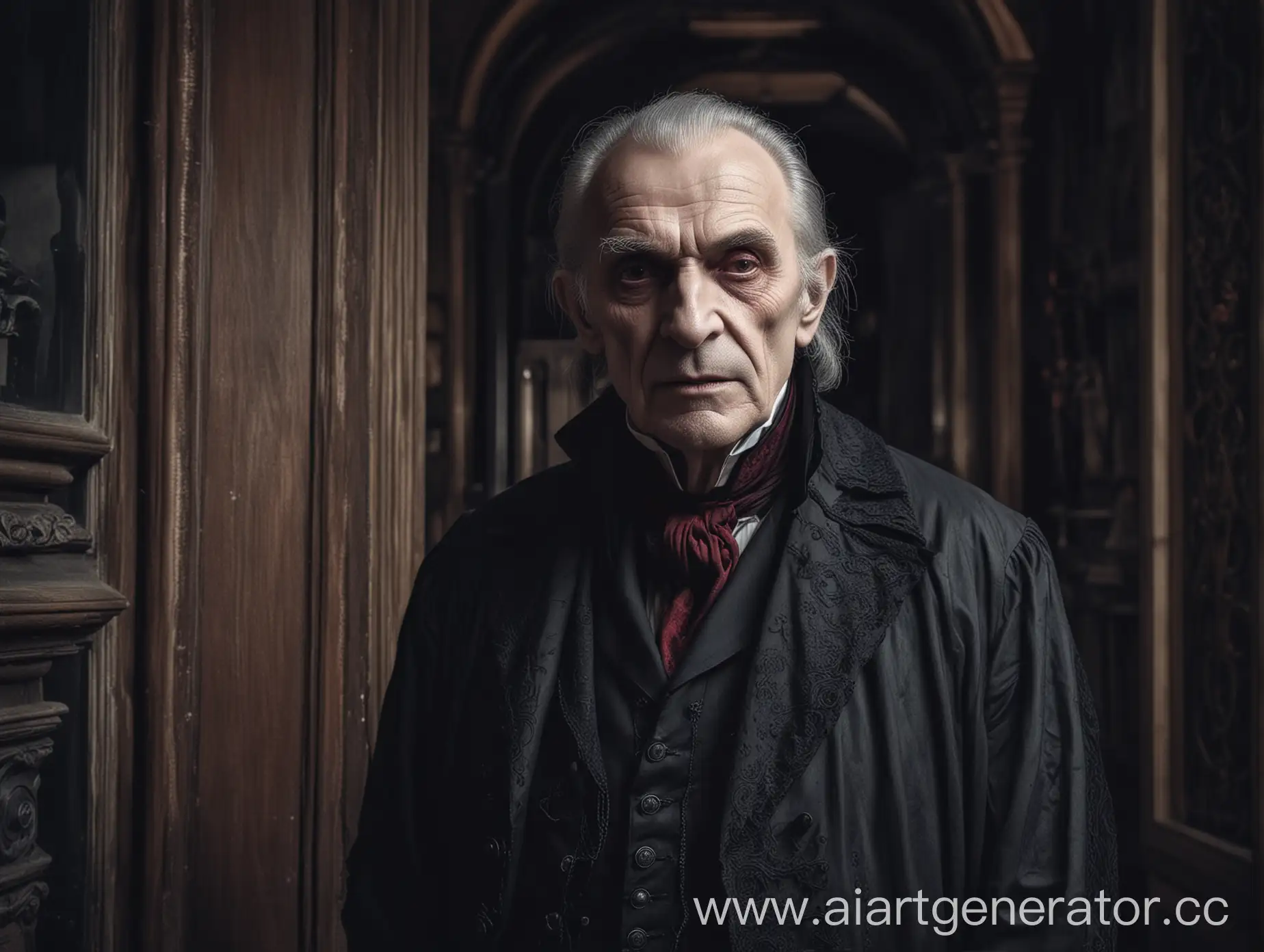 old old vampire in victorian manor