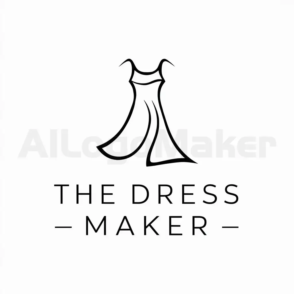 a logo design,with the text "The Dress Maker", main symbol:Dress,Moderate,clear background