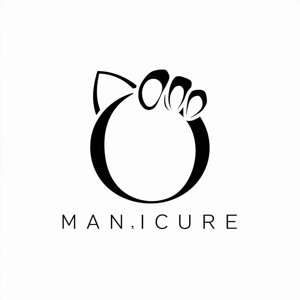 a logo design,with the text "o", main symbol:cat claw,Minimalistic,be used in manicure industry,clear background