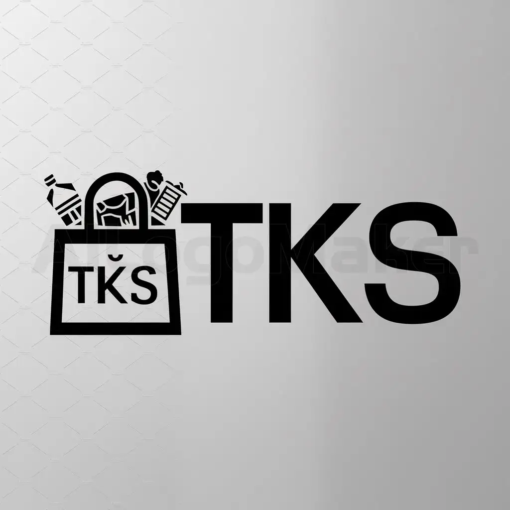 a logo design,with the text "Tks", main symbol:shopping brand sell all type of goods,Moderate,be used in Retail industry,clear background