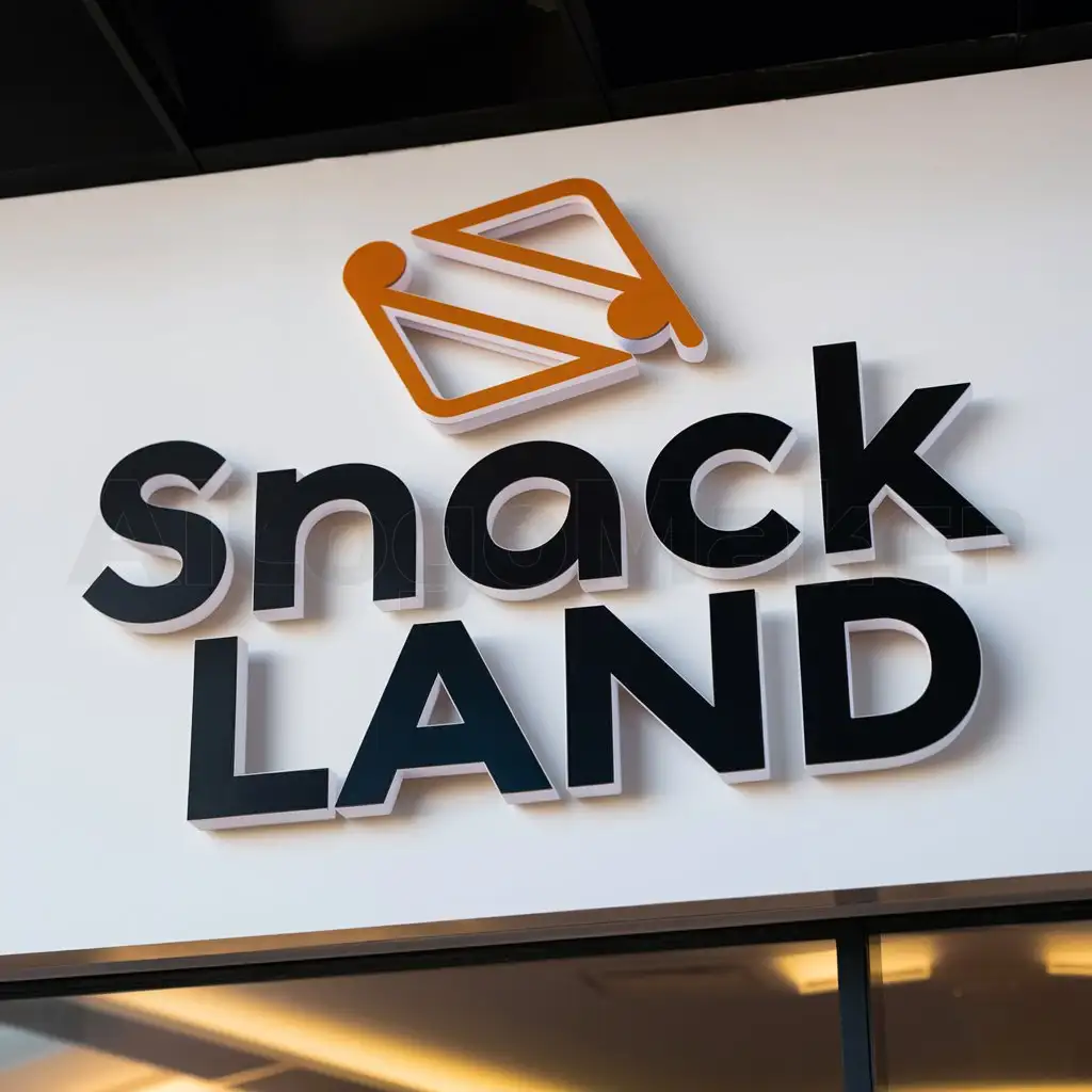 LOGO-Design-For-Snack-Land-Whimsical-Font-with-Playful-Snack-Imagery