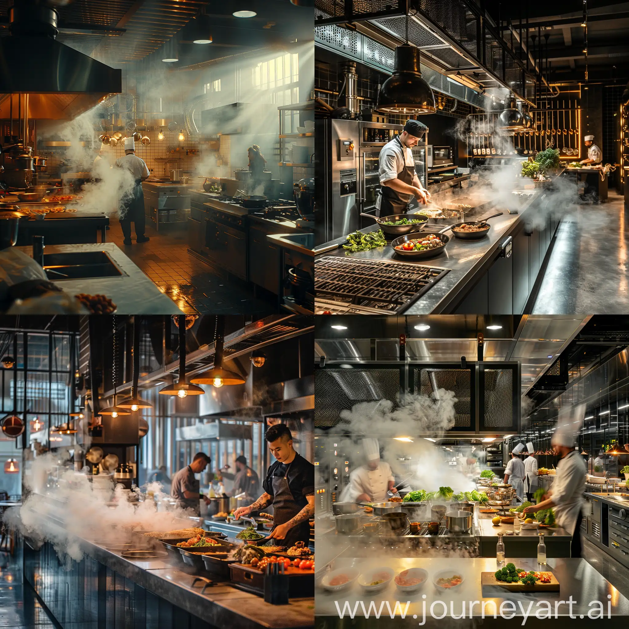 Dynamic-Professional-Chefs-Cooking-in-Industrial-Kitchen